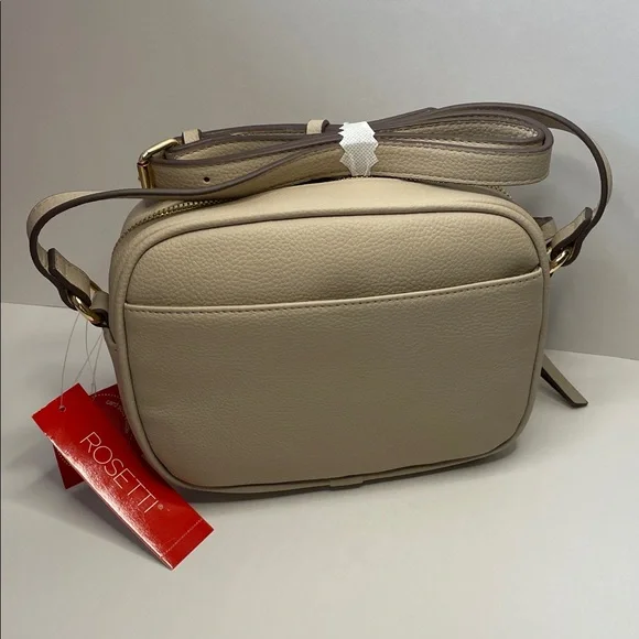 NWT Rosetti Neutral Taupe Crossbody with Woven Accent - Picture 4 of 5